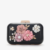 Women Flower Chain Wedding Clutch Pouch