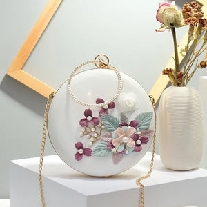 Flower Chains Shoulder Bags Lady Style Dinner Clutch