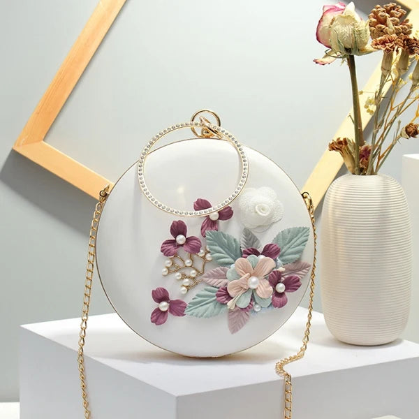 Flower Chains Shoulder Bags Lady Style Dinner Clutch
