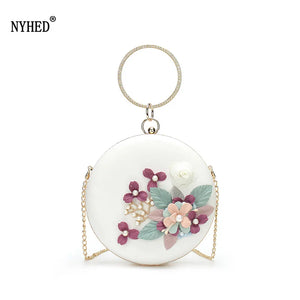 Flower Chains Shoulder Bags Lady Style Dinner Clutch