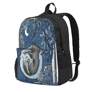 Night Wolf Backpacks Men's Bag School Bags For Boys