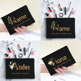 Fleur Letter Print Makeup Organizer Travel Bag - Blessings Customization