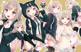 Chiaki Danganronpa Cat Backpack Pink School Girls Bag