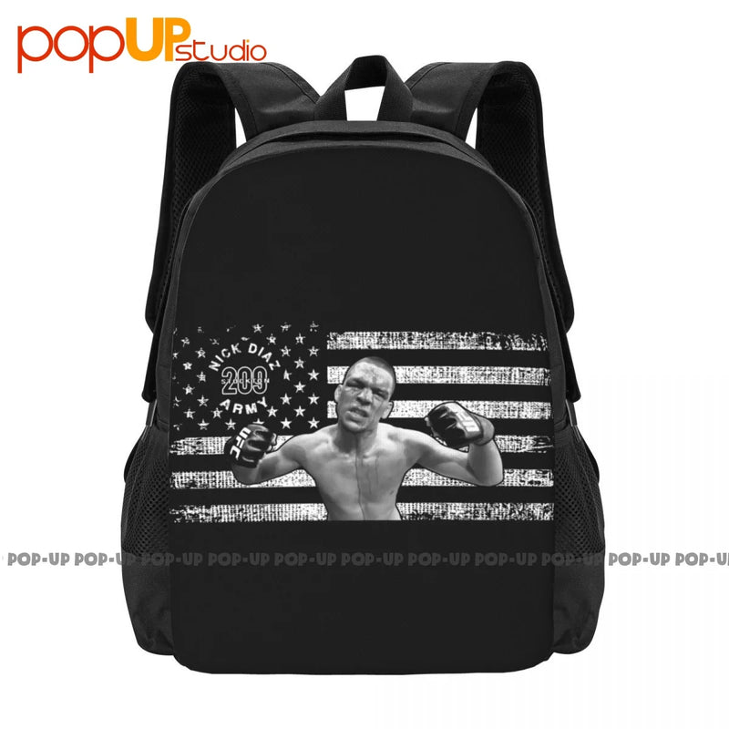 Nate Diaz Nick Diaz Army Mother American Flag Backpack Large