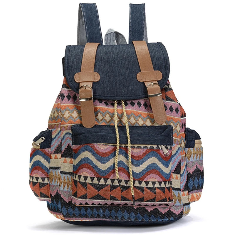 National Backpack Women Back Pack Denim School Bags for Teenage Girls