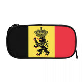 Belgium National Emblem Flag Zipper Pen Bag