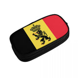 Belgium National Emblem Flag Zipper Pen Bag