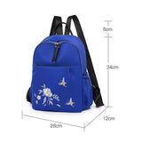 National Style Embroidery Backpack Women Travel Anti-theft Bag