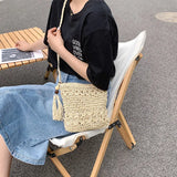 Vintage Tassel Straw Woven Bag Women Shoulder Messenger Bag
