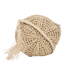 Vintage Tassel Straw Woven Bag Women Shoulder Messenger Bag