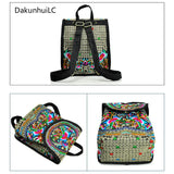 Vintage Embroidery Ethnic Backpack Flower Travel Shoulder Bag