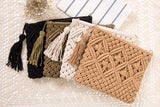 National Style Woven Bags Clutch Hollow Out Straw Handbags Vintage Rattan Beach