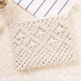 National Style Woven Bags Clutch Hollow Out Straw Handbags Vintage Rattan Beach