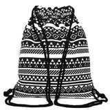 Vintage Canvas Drawstring Backpack for Women