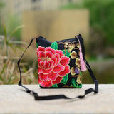 National Women Ethnic Peony Min Shoulder Bag Embroidery Handbag