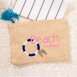 National clutch bag straw bag retro leisure ring beach bag handbag