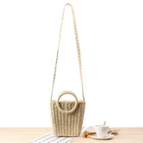 National handcuffs dual-use woven bag travel holiday straw bag