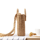 National handcuffs dual-use woven bag travel holiday straw bag