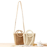 National handcuffs dual-use woven bag travel holiday straw bag
