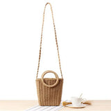 National handcuffs dual-use woven bag travel holiday straw bag