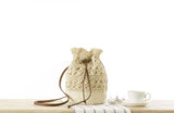 National Wind Crochet Backpack Grass Knit Shoulder Bag Women's Travel Beach Bag