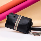 Cowhide Leather Women Messenger Bag Solid Female Shoulder Crossbody Bags