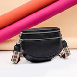 Cowhide Leather Women Messenger Bag Solid Female Shoulder Crossbody Bags