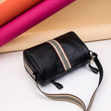 Cowhide Leather Women Messenger Bag Solid Female Shoulder Crossbody Bags