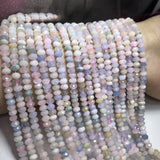 Labradorite Apatite Kyanite Morganite Roundel Beads 925 Silver Jewelry 15in