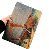 Natural Portugal Cork Handbag Clutch Wooden Purse