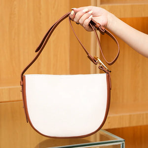 Soft Cow Leather Bucket Handbag Women Shoulder Crossbody Bag