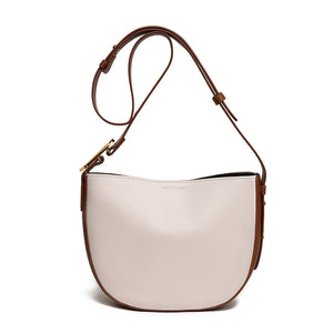 Soft Cow Leather Bucket Handbag for Women