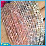 Faceted Morganite Natural Stone Beads for Jewelry Making DIY