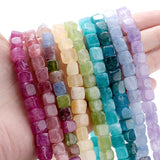 Natural Stone Crystal Beads for Jewelry Making DIY Bracelet Necklace 8x8mm