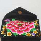 Vintage Ethnic Embroidered Flap Bag Women Chains Messenger Bag