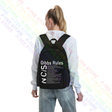 Ncis Gibbs Rules Men Large Capacity Backpack Print Schoolbag Eco Friendly Bags