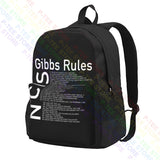 Ncis Gibbs Rules Men Large Capacity Backpack Print Schoolbag Eco Friendly Bags