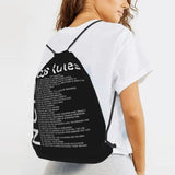 Ncis Gibbs Rules Drawstring Backpack Bookbag Beach Bag