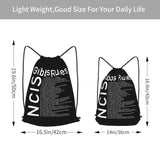 Ncis Gibbs Rules Drawstring Backpack Bookbag Beach Bag