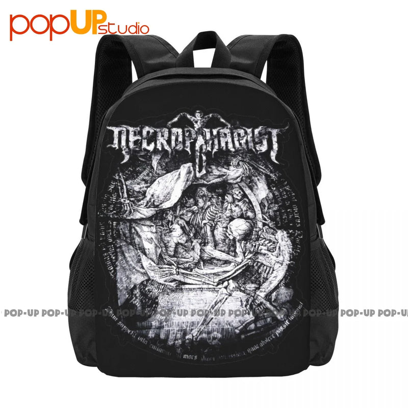 Necrophagist Mors Backpack Large Capacity Creative Gym Tote Bag