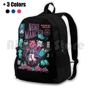 Nekomancer Outdoor Hiking Backpack Waterproof Camping Travel Cats Kitty Comics