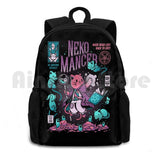 Nekomancer Outdoor Hiking Backpack Waterproof Camping Travel Cats Kitty Comics