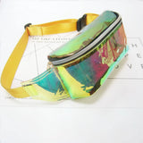 Neon Green Waist Bag Vintage Women Pink Laser Bags