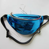 Neon Pink Fanny Pack for Women PU Leather Waist Bag Chest Phone Pouch