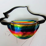 Neon Pink Fanny Pack for Women PU Leather Waist Bag Chest Phone Pouch