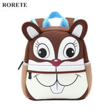 Neoprene 3D Kids Bag Animal Backpack Toddler Children School Bags