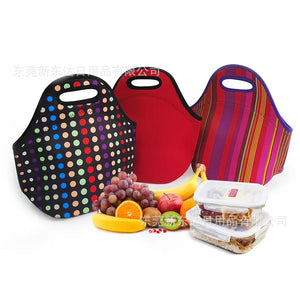 Neoprene Portable Lunch Bag Thermal Insulated Bento Box Tote Cooler Pouch