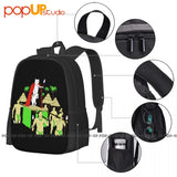Nerm De Nunez Skateboard Backpack Large Capacity Art Print Sports Bag