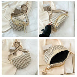 Woven Chest Bag Women Ins Chain Small Waist Messenger Bag