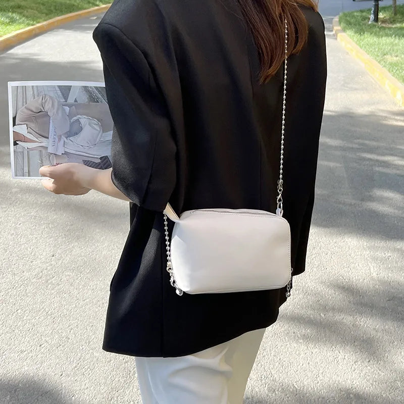 Chain Shoulder Bag Summer Bucket Handbag